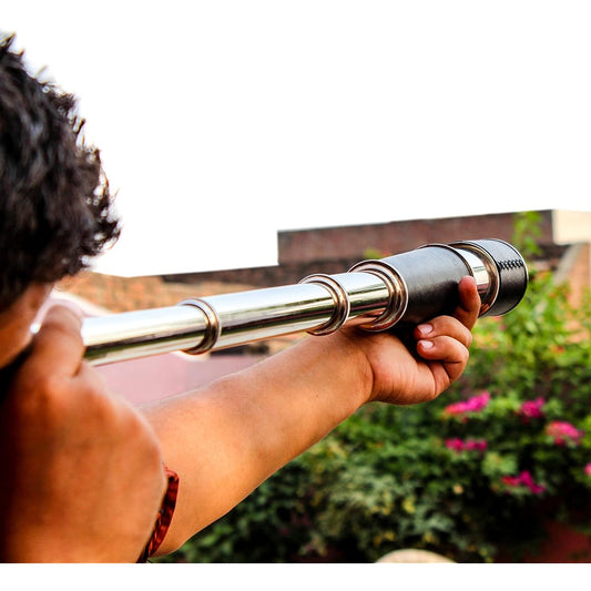 32" Polished Solid Brass Pirate's Boat Spyglass with Leather Casing | Maritime Decor & Gifts | Nagina International