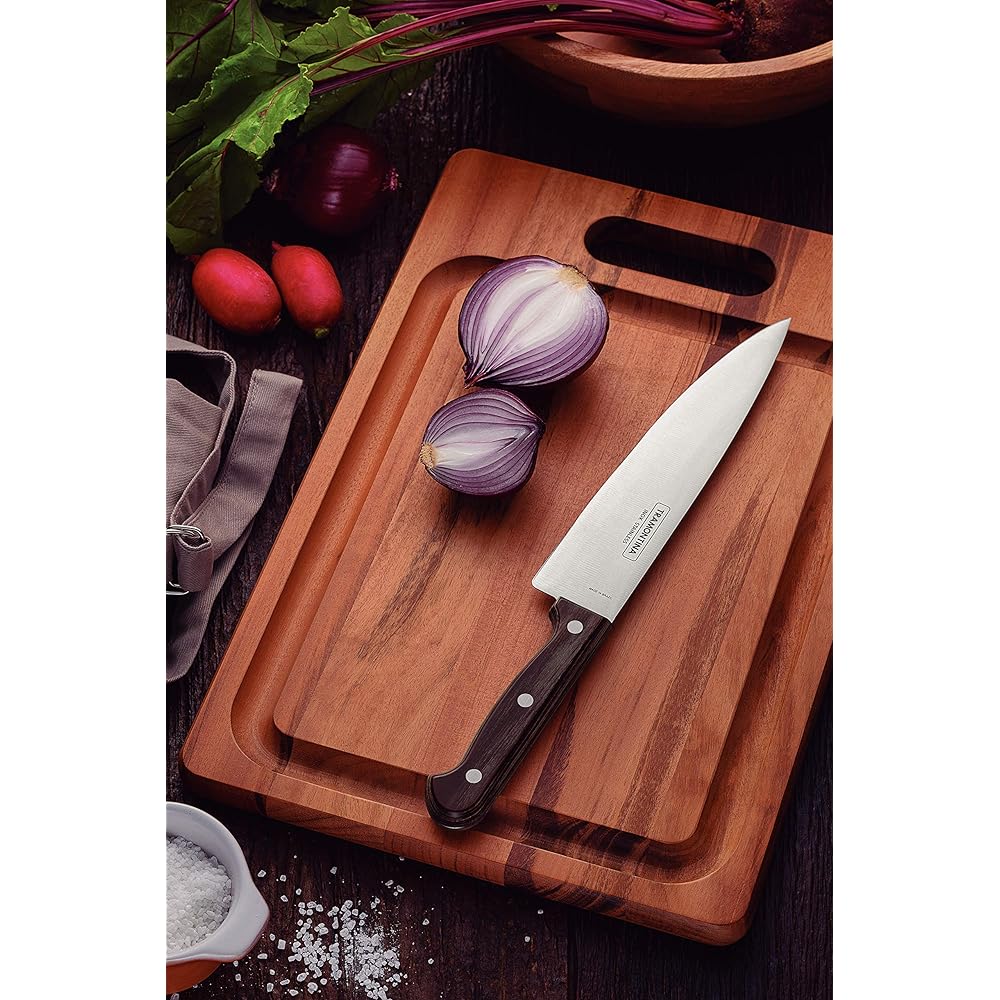 Tramontina Wooden Knife Cutlery Knife Polywood Set of 4 Red Dishwasher Safe Made in Brazil 21199/781 TRAMONTINA