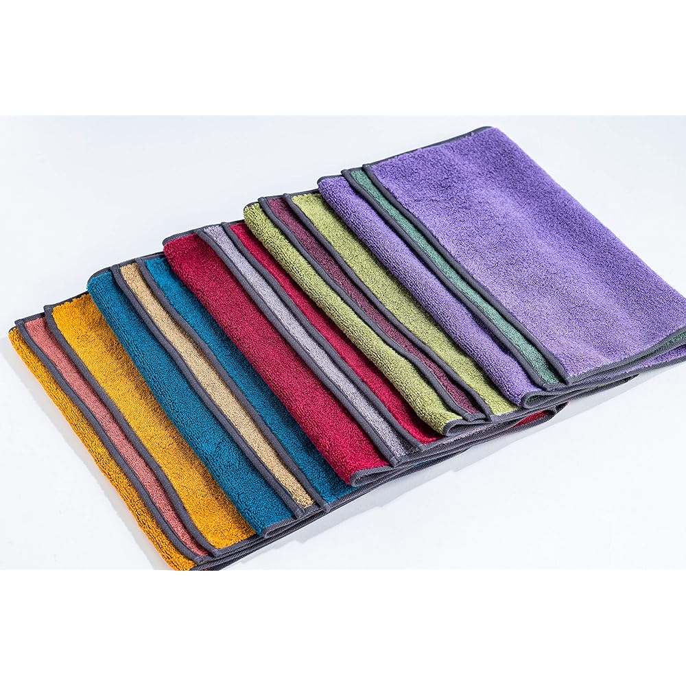 Imabari Towel Traditional Japanese Colors Face Towel Set of 5 Colors 34cm x 85cm Made in Japan Luxury Imabari Gentle Touch 100% Cotton 100% Cotton Reversible Set of 5 Camping