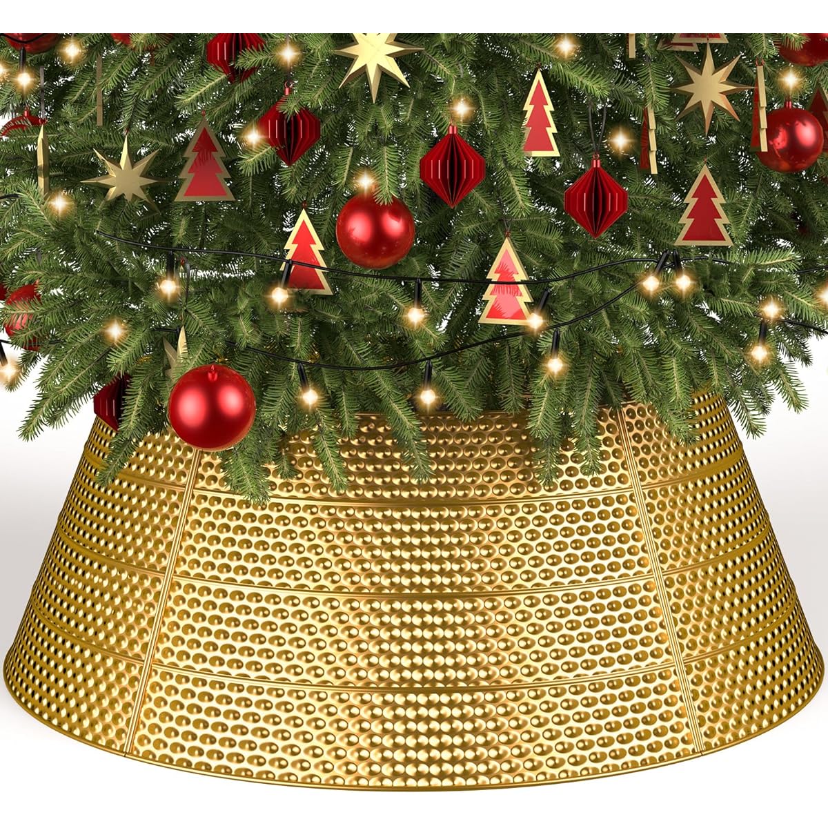 Metal Christmas Tree Color Decoration 28 inch Gold