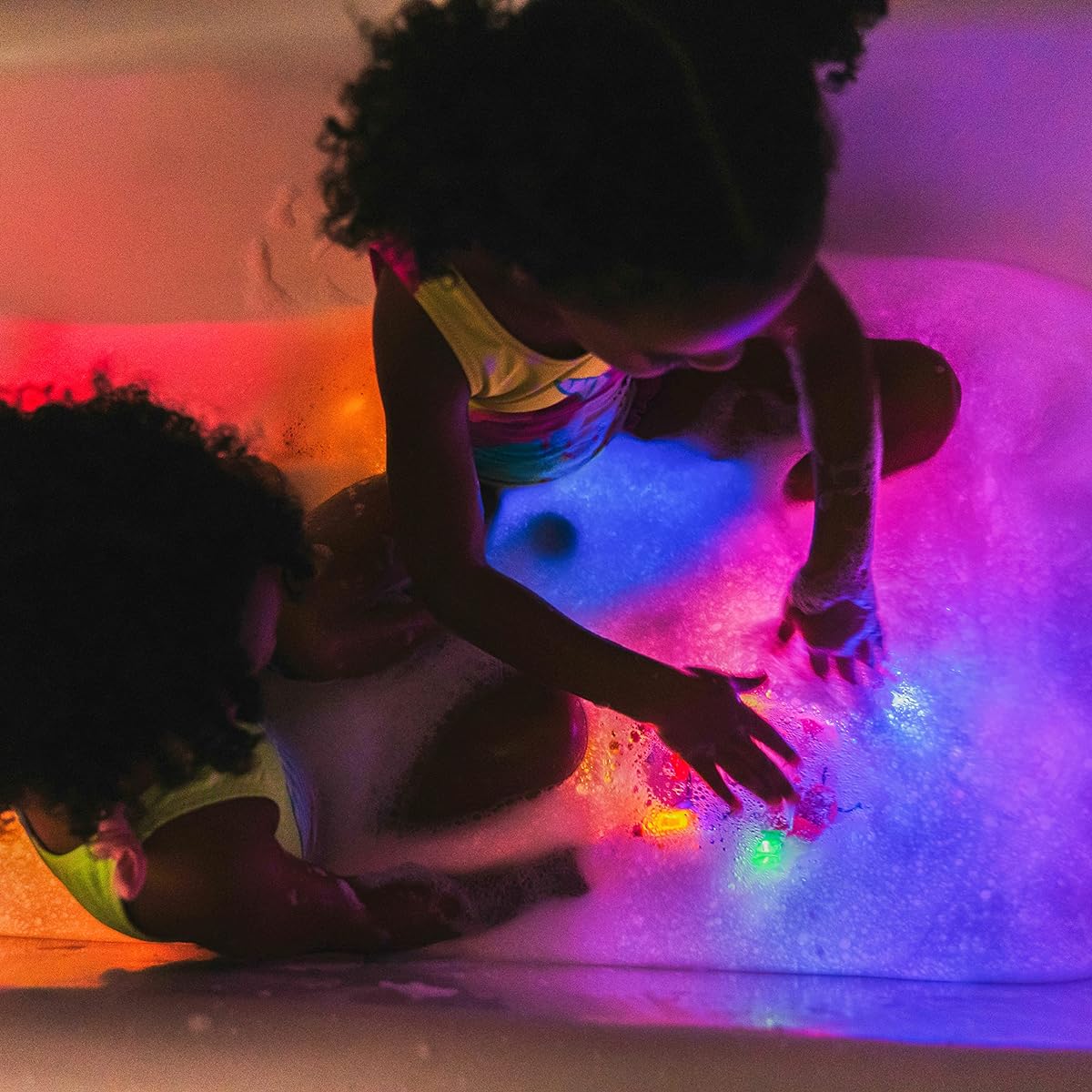 Glo Pals Water Activated Light Up Cube Set for Sensory Play (Magical Mystery - Purple, Green + Multicolor)