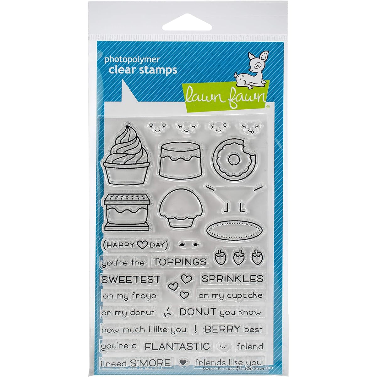 Lawn Fawn Clear Stamps 4"X6"-Sweet Friends -LF1551
