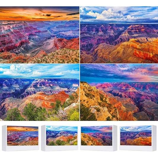4 Pack 1000 Piece Colorado Grand Canyon National Park Puzzle Arizona Colorado Grand Canyon Nature National Park Jigsaw Puzzle for Adults 1000+ Pieces Gifts for Women & Moms