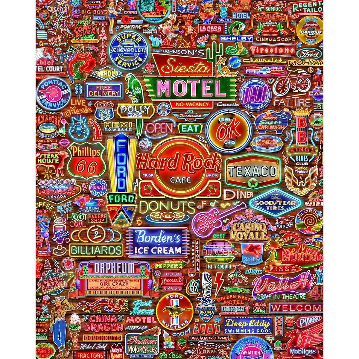 Springbok Jigsaw Puzzle 1500 Piece Nifty Neon Made in the USA