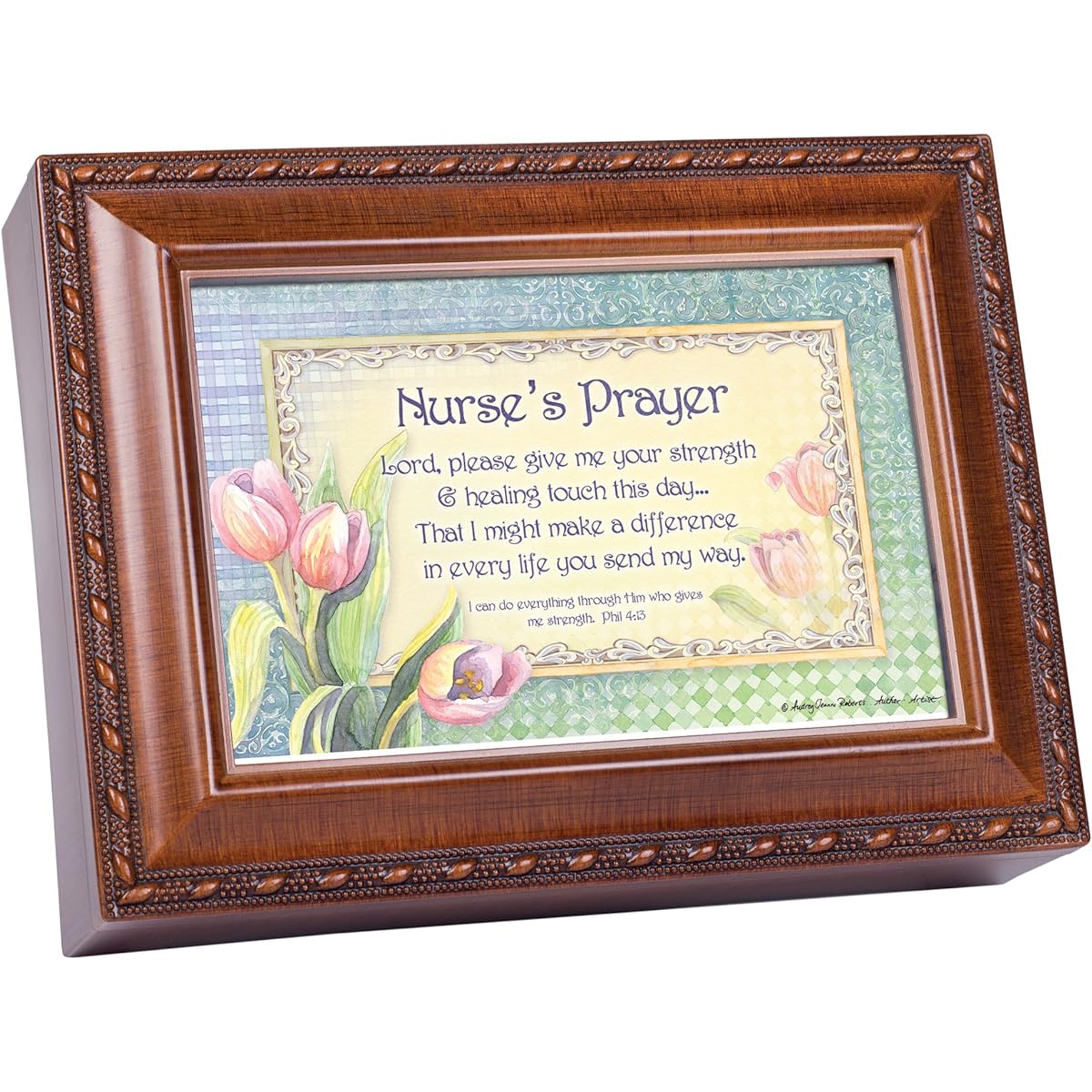 Cottage Garden Nurse Prayer Inspirational Music Box MB325S