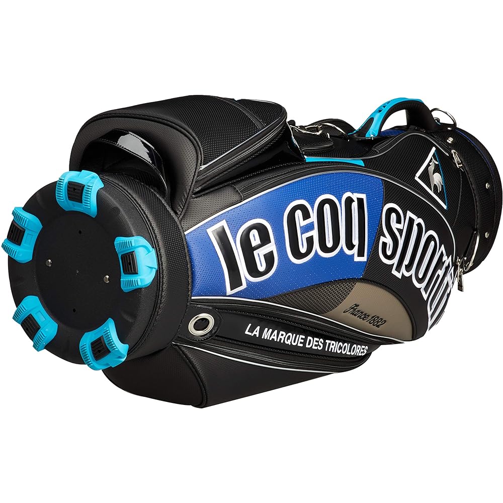 [Le Coq Sportif] Golf Caddy Bag, Large Diameter, 3.7 kg, 9.5 Type (6 Divisions), Compatible with 47 Inches, Storage Capacity, Plenty of Pockets, Stylish, Sporty, Classic QQBPJJ04
