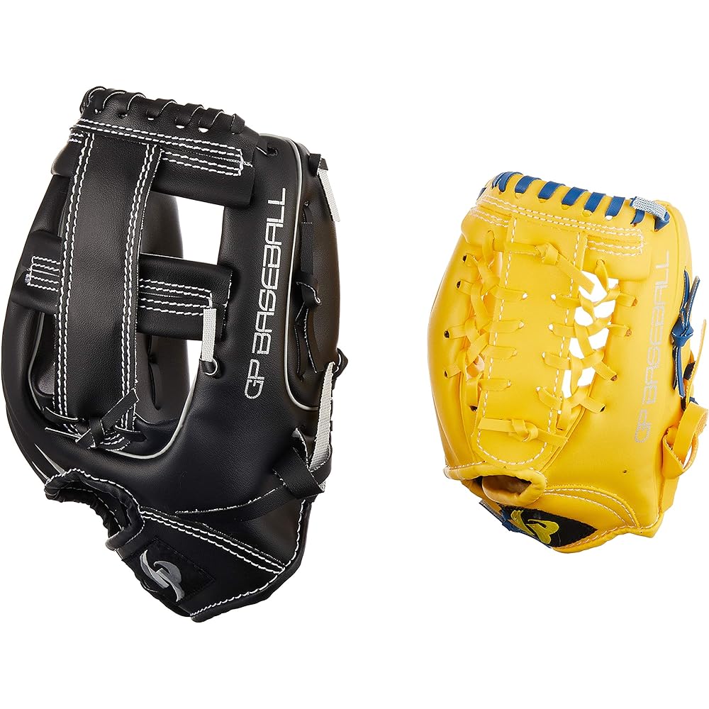 GP Baseball Gloves Parent-Child Set for Catch Ball, Easy Magic Catch Specification, Comes with 2 Types of Balls [Set for Adults and Children (For Lower Grades)]