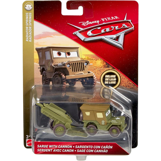 Cars 2018 Mattel 1:55 Diecast Deluxe Size Mini Car SARGE with CANNON (Radiator Springs) / MATTEL CARS DELUXE SARGE WITH CANNON (Radiator Springs) [Parallel Import] Disney PIXAR Character Car