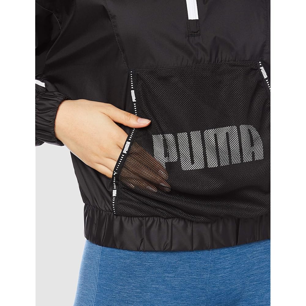 [PUMA] Women's Windbreaker Logo Woven Half Zip Pullover