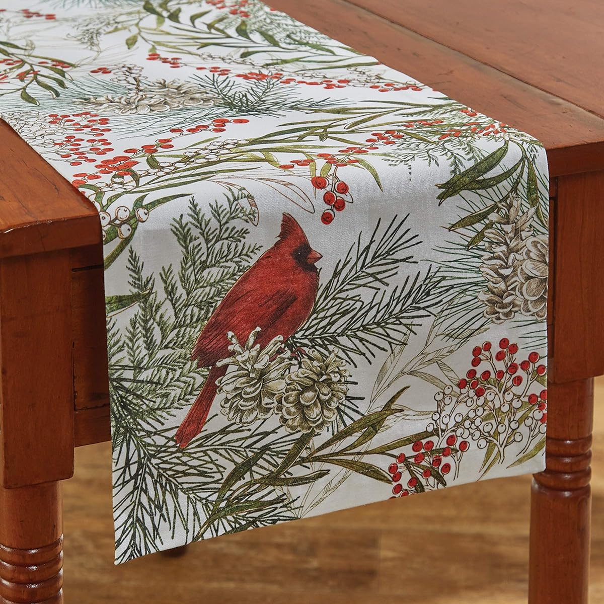 Park Designs 994-130 Cardinal Holiday Table Runner, 54" Long