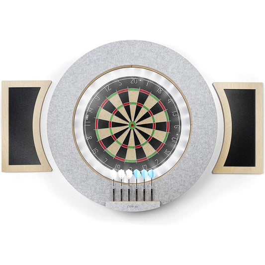 peleya Dart Board Cabinet Dart Board LED Darts Blackboard with Blackboard Pen