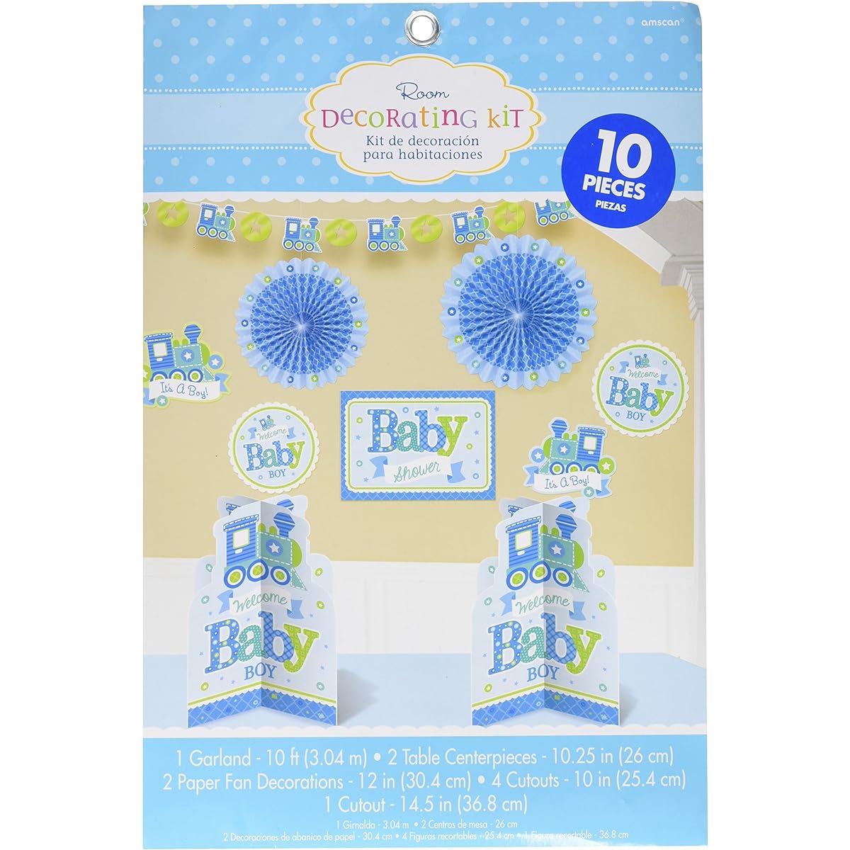 amscan 240889 Welcome Baby Boy Room Decoration Kit