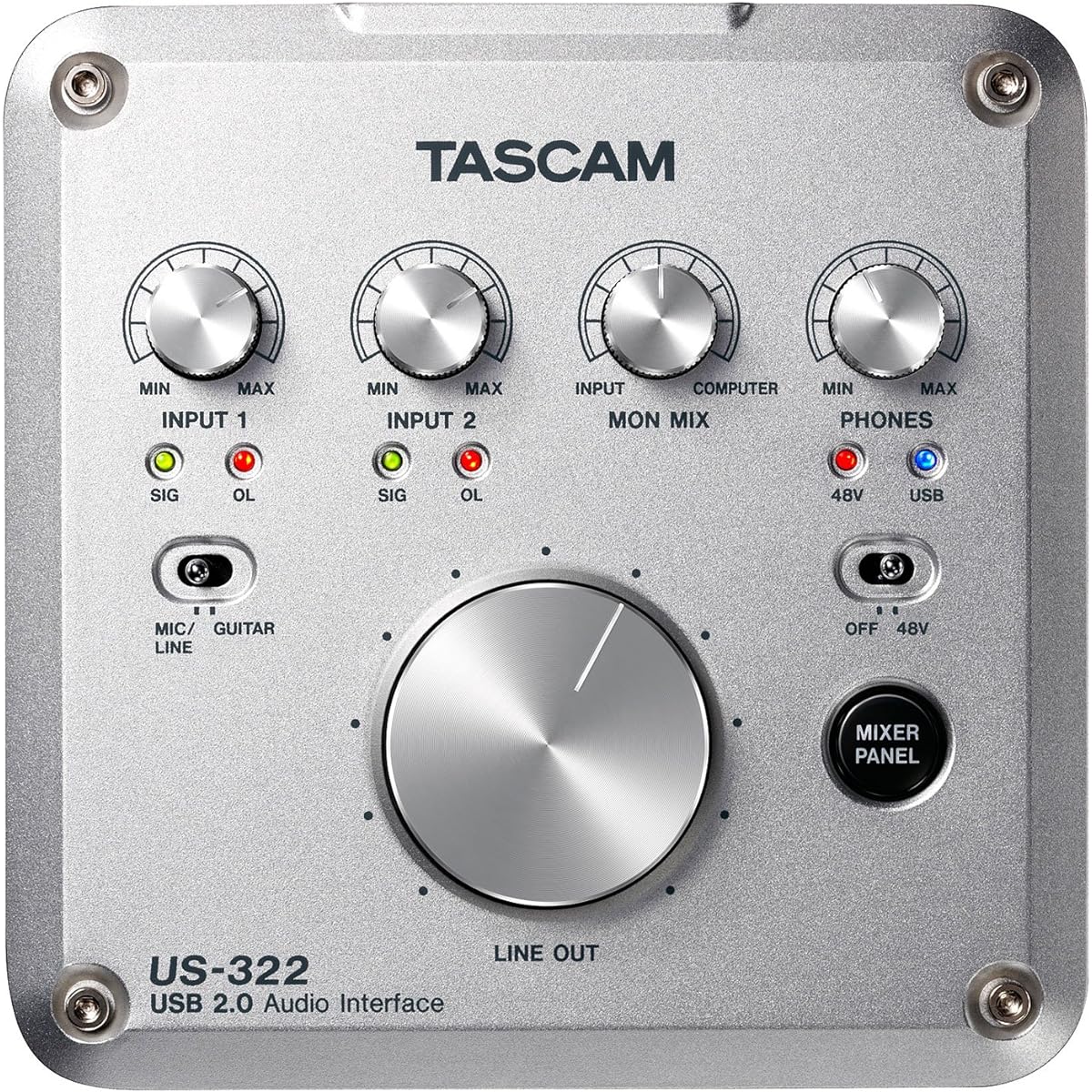 TASCAM audio interface DSP mixer compatible 96kHz USB2.0 US-322