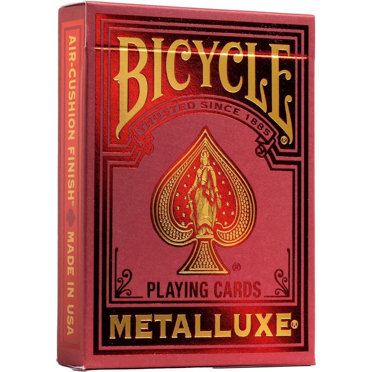 Bicycle Metalluxe Red Playing Cards - Premium Metal Foil Finish - Poker Size