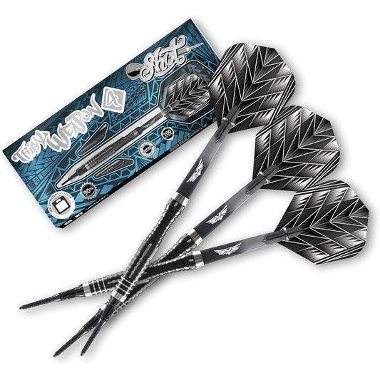 shot! Darts Tribal Weapon Series 4 Soft Tip Darts Set Center Weight 90% Tungsten Barrel