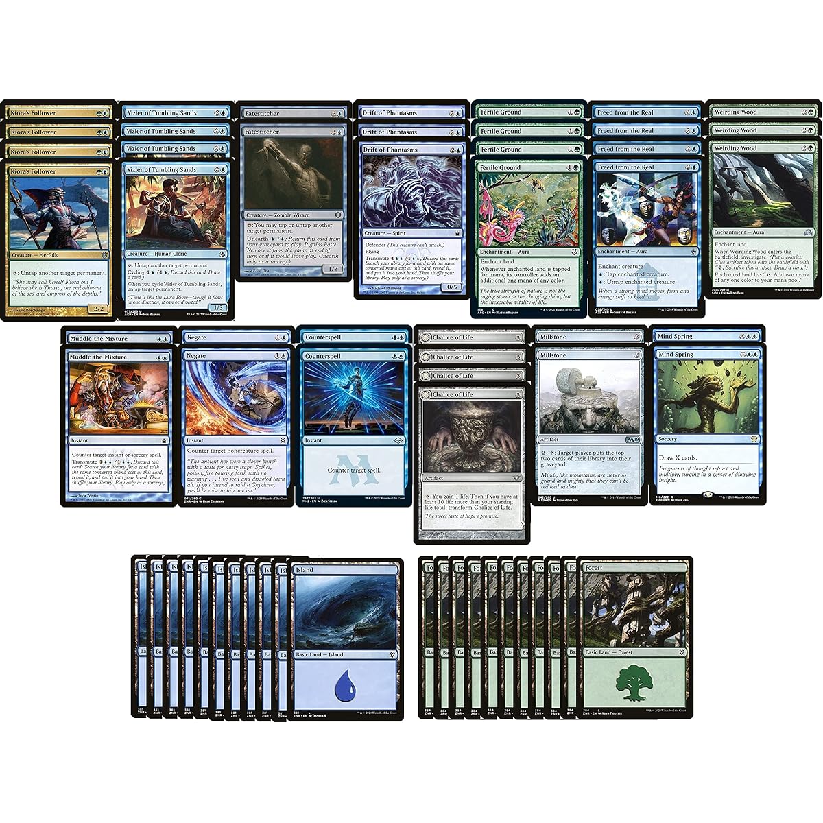 Blue Green Infinite Mana / Untapped Deck - Modern Legal - Custom Made - Magic The Gathering - MTG - 60 Cards