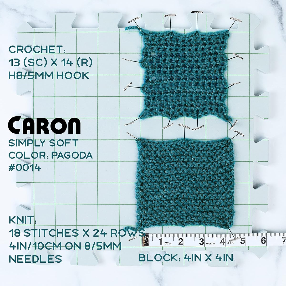 Caron Knitting Yarn Simply Soft Collection Pistachio 3 Skeins Factory Pack (Dilot) H97COL-3 Artsiga Crafts Project Bag with 1