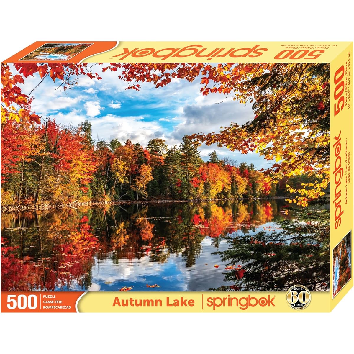 Springbok Autumn Lake Jigsaw Puzzle 500 Pieces for Adults Made in the USA