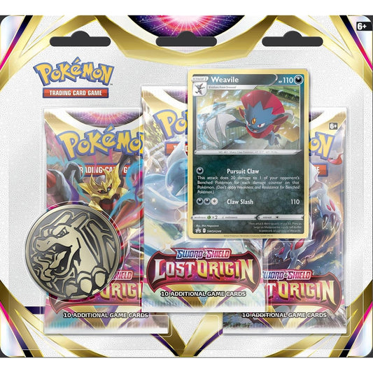 Pokemon TCG Lost Origin Weavile 3 Pack Blister