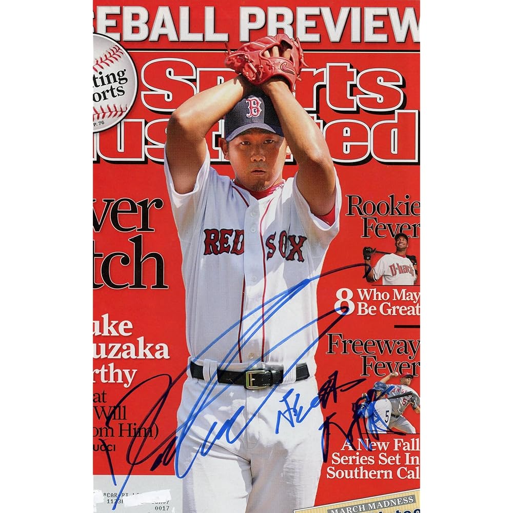 Daisuke Matsuzaka MLB active period English version, Kanji version, double handwritten autograph, SI magazine cover, Seed Stars, certificate included, prosecutor Masanao Yoshida