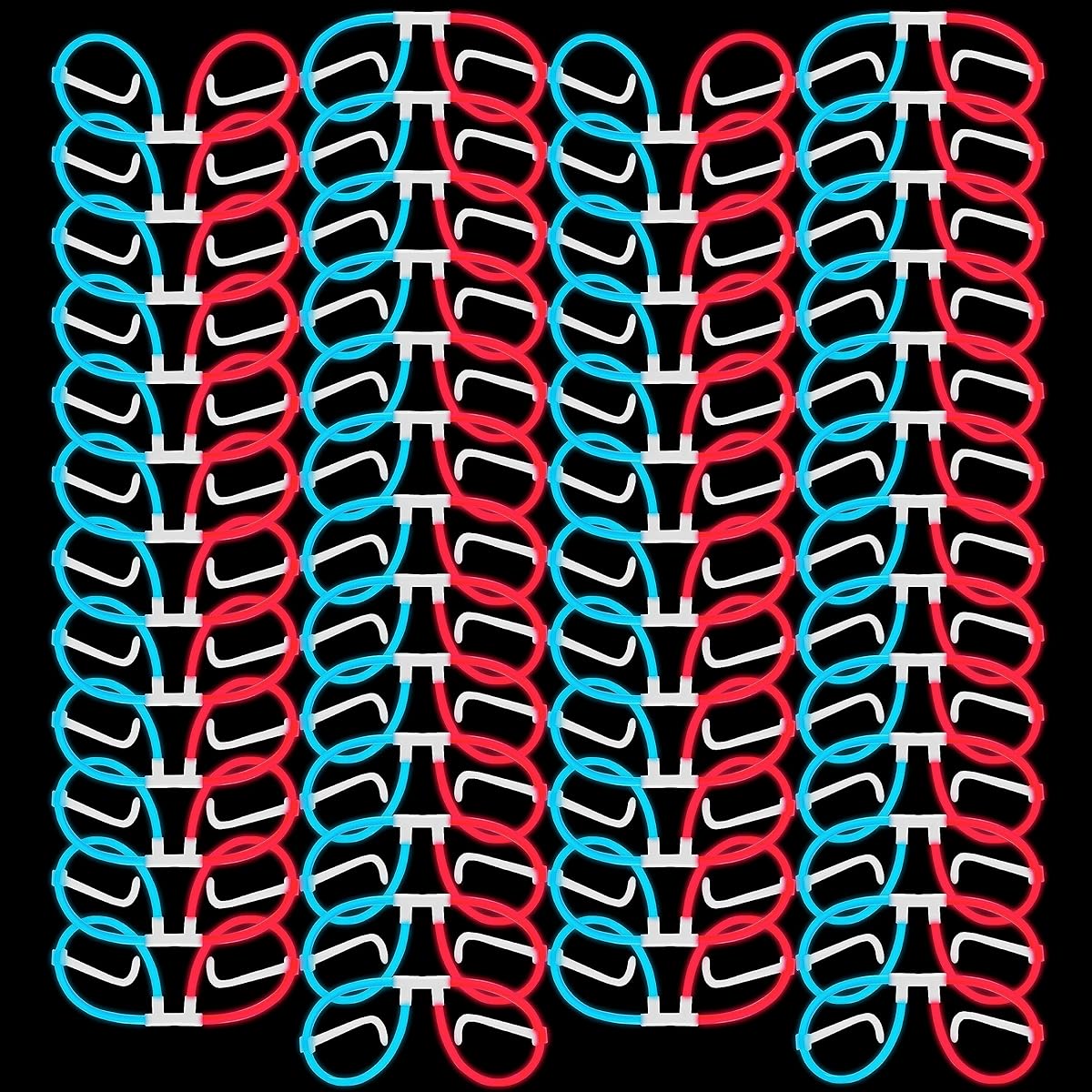 Glow Glasses - Bendable Glow Glasses Party Glasses for Kids with Connectors - DIY Glow Glasses Party Pack