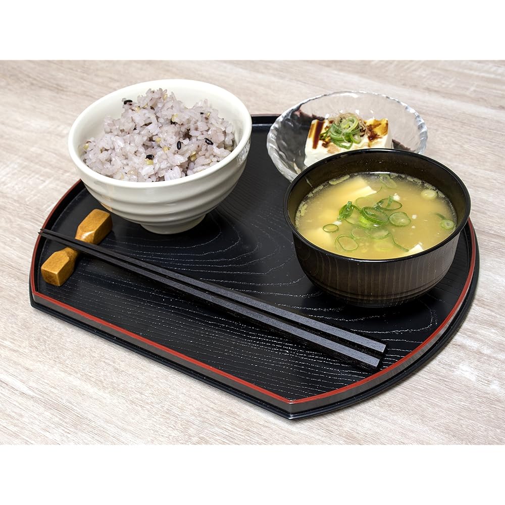 Daikokuya Edo Wooden Chopsticks, Made in Japan, Top Quality, Seven Anagonal Shavings, Striped Ebony, Lacquer Finish (24cm)