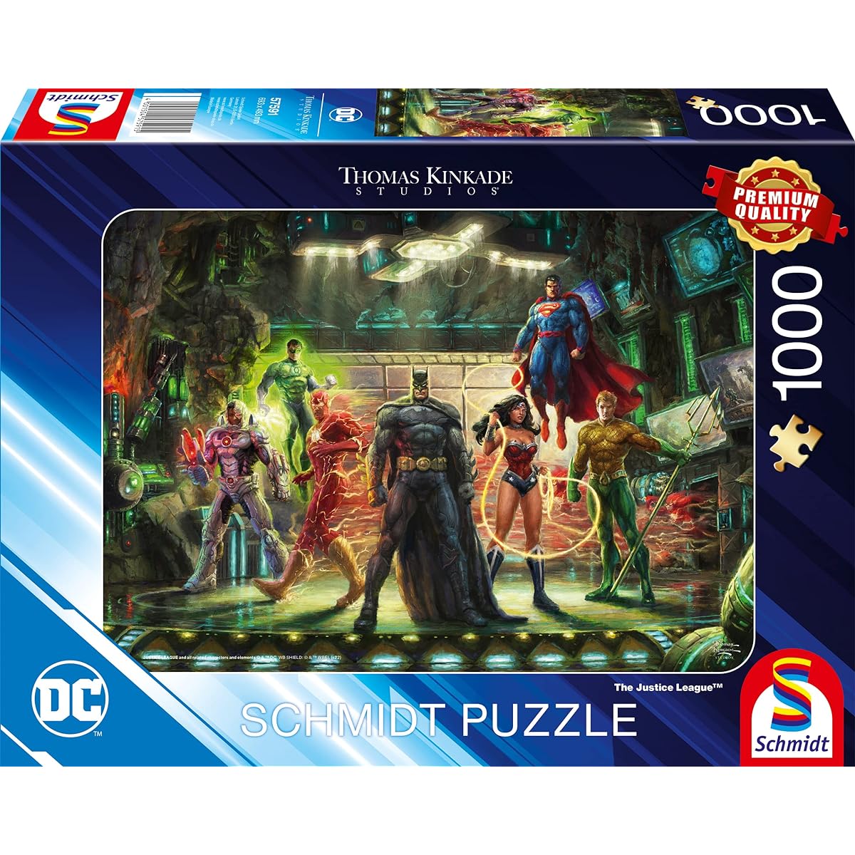 Schmidt | Thomas Kinkade Justice League 1,000 Piece | Jigsaw Puzzle | Ages 12 and up |