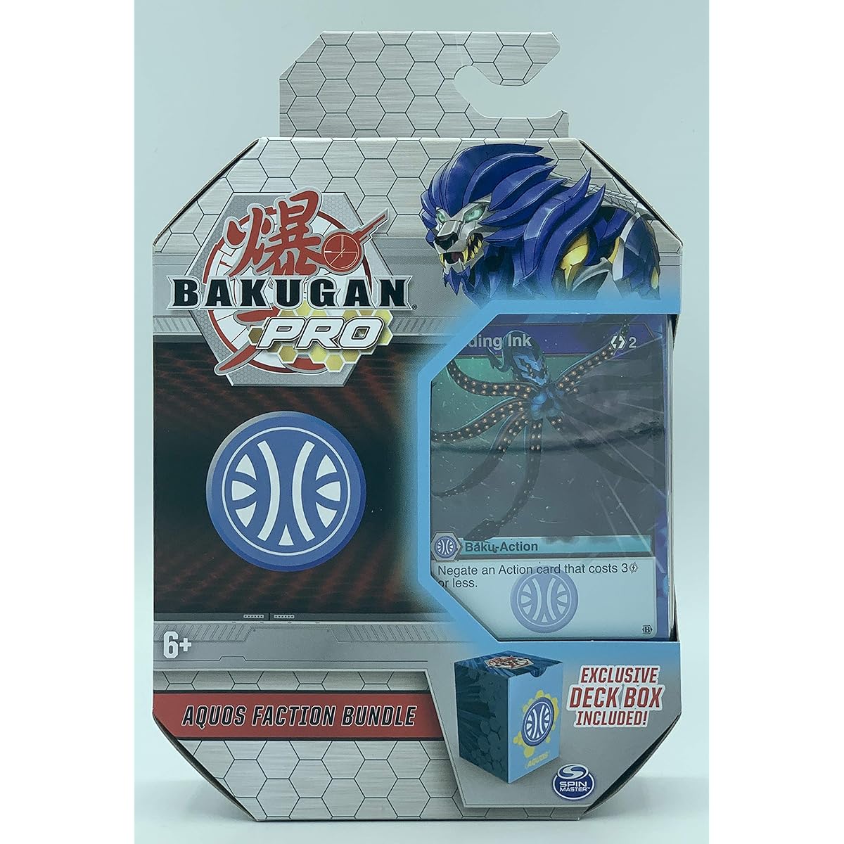 Bakugan Pro Aquos Faction Set, 4 booster packs, 10 bonus cards, for ages 6 and up
