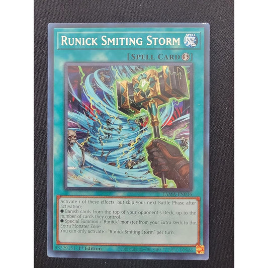 Runick Smiting Storm - TAMA-EN036 - Tactical Masters - Rare - 1st Edition.