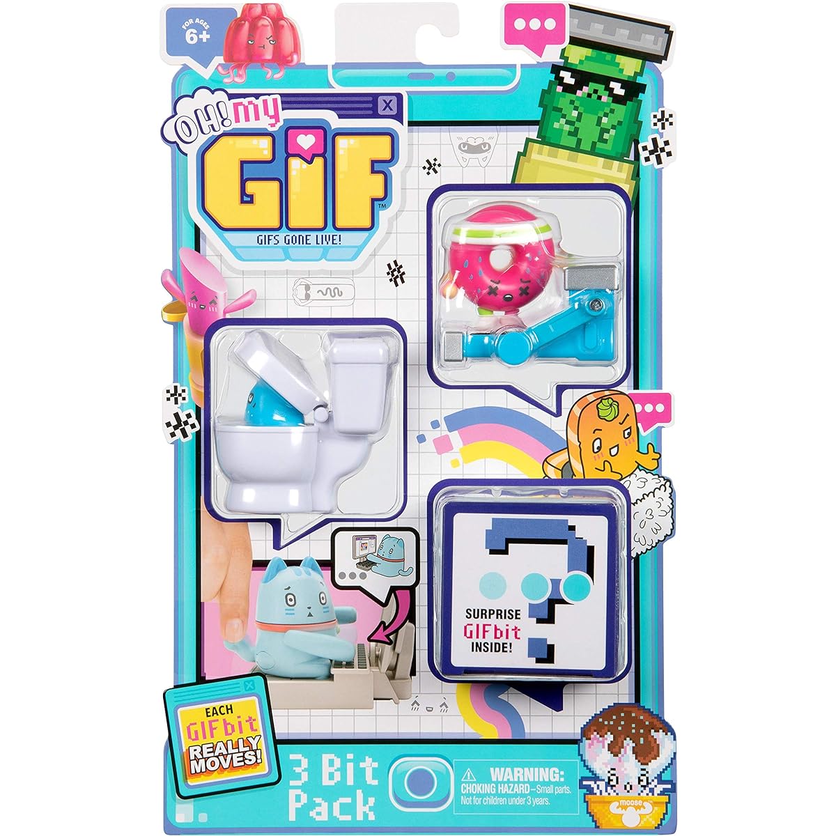 OH! MY GIF, Working Out Doughby Pack - Includes 3 Funny GIFS Brought to Life, Multicolor, Model Number: 24119