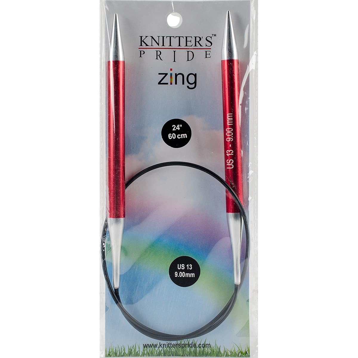 Knitter's Pride KP140107 Zing Fixed Circular Needle 24" - Size 13/9mm