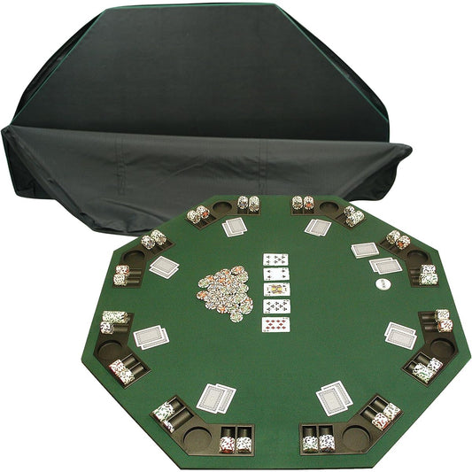 Trademark Poker Deluxe Solid Wood Poker and Blackjack Table Top with Case, Green