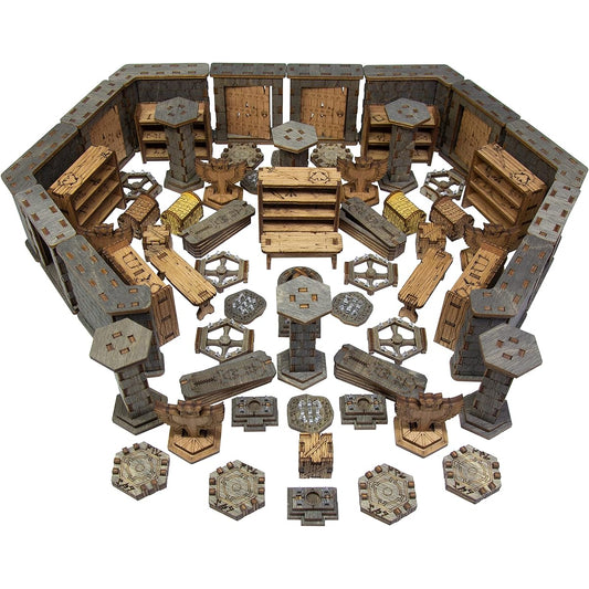 SMONEX Terrain Pack 67 Token Set Gloomhaven Jaws of The Lion, Frosthaven Board Game Laser Engraved Terrain Pack Perfect for Gloomhaven Accessories and DND Accessories