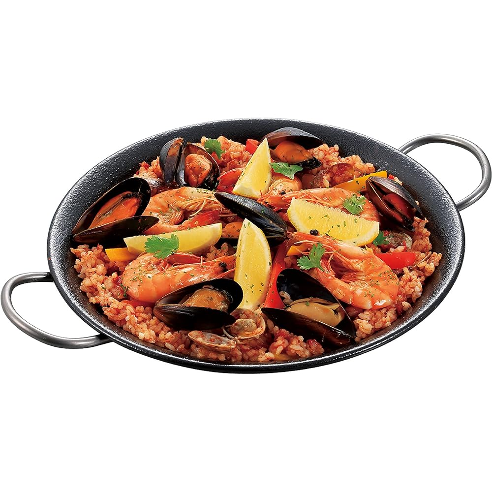 Captain Stag Glamping Kitchen Supplies Frying Pan Paella Pan Fiber Line