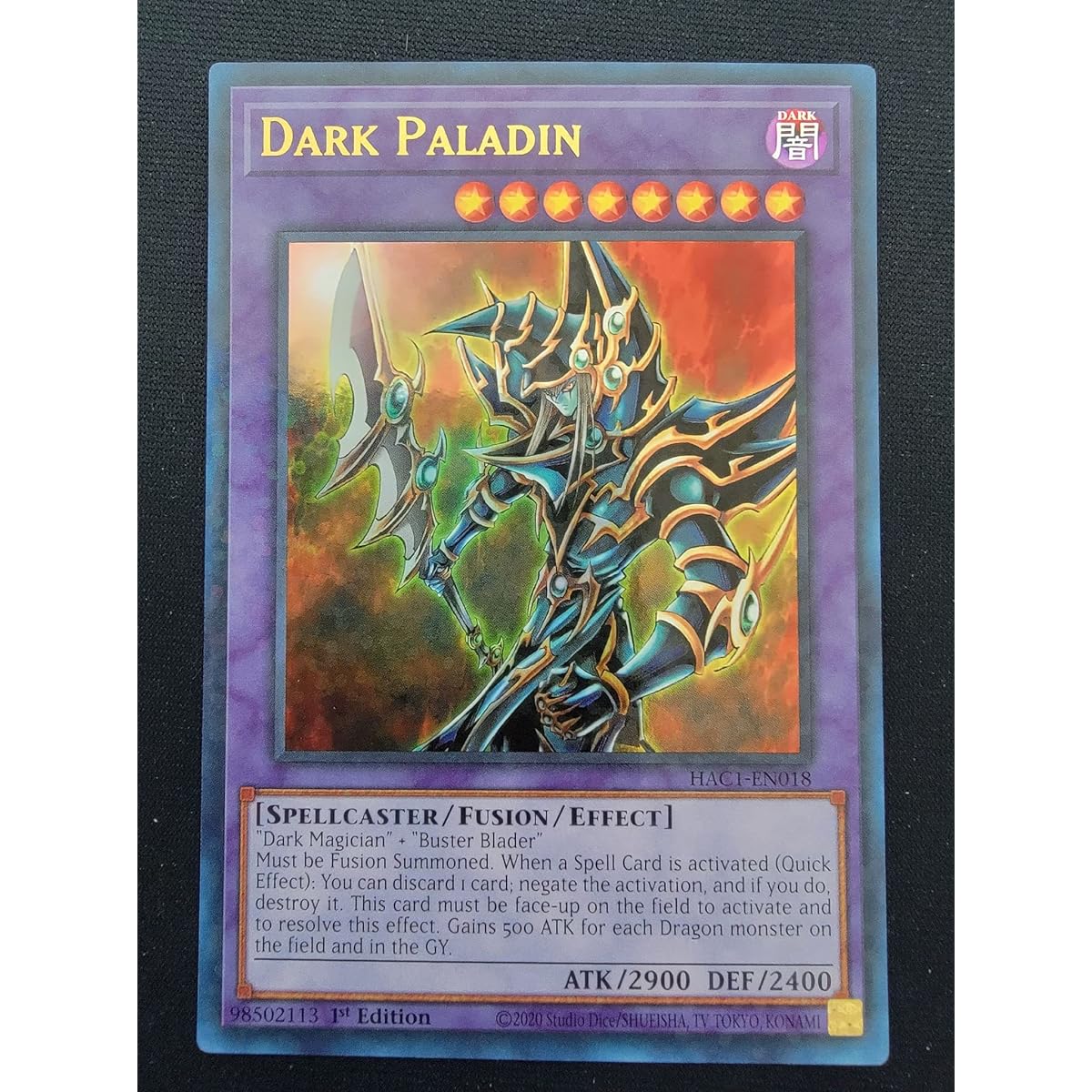 Dark Paladin - HAC1-EN018 - (Duel Terminal) - Hidden Weapons: Chapter 1 - Ultra Rare