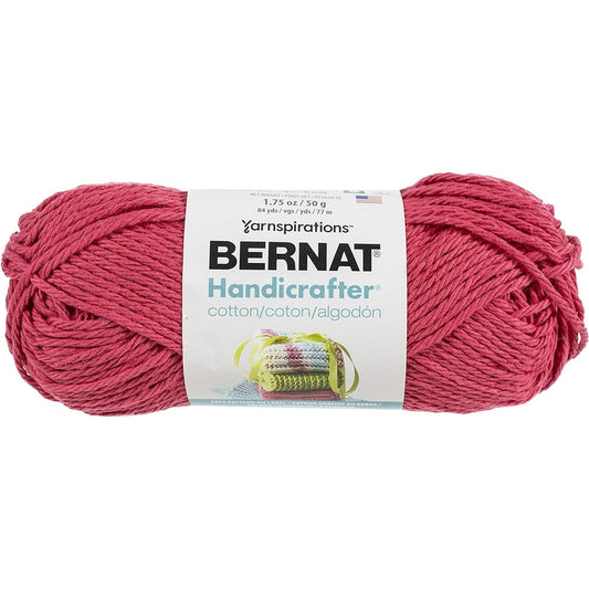 Bernat Handicrafter Cotton Yarn Solids-Pretty In Pink 162101-1752