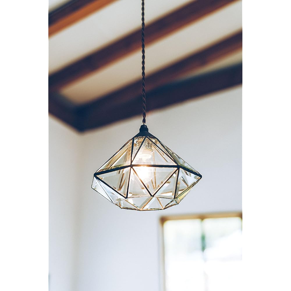 Interform pendant light LT-9683 Roanne with incandescent bulb glass lighting stained glass interior