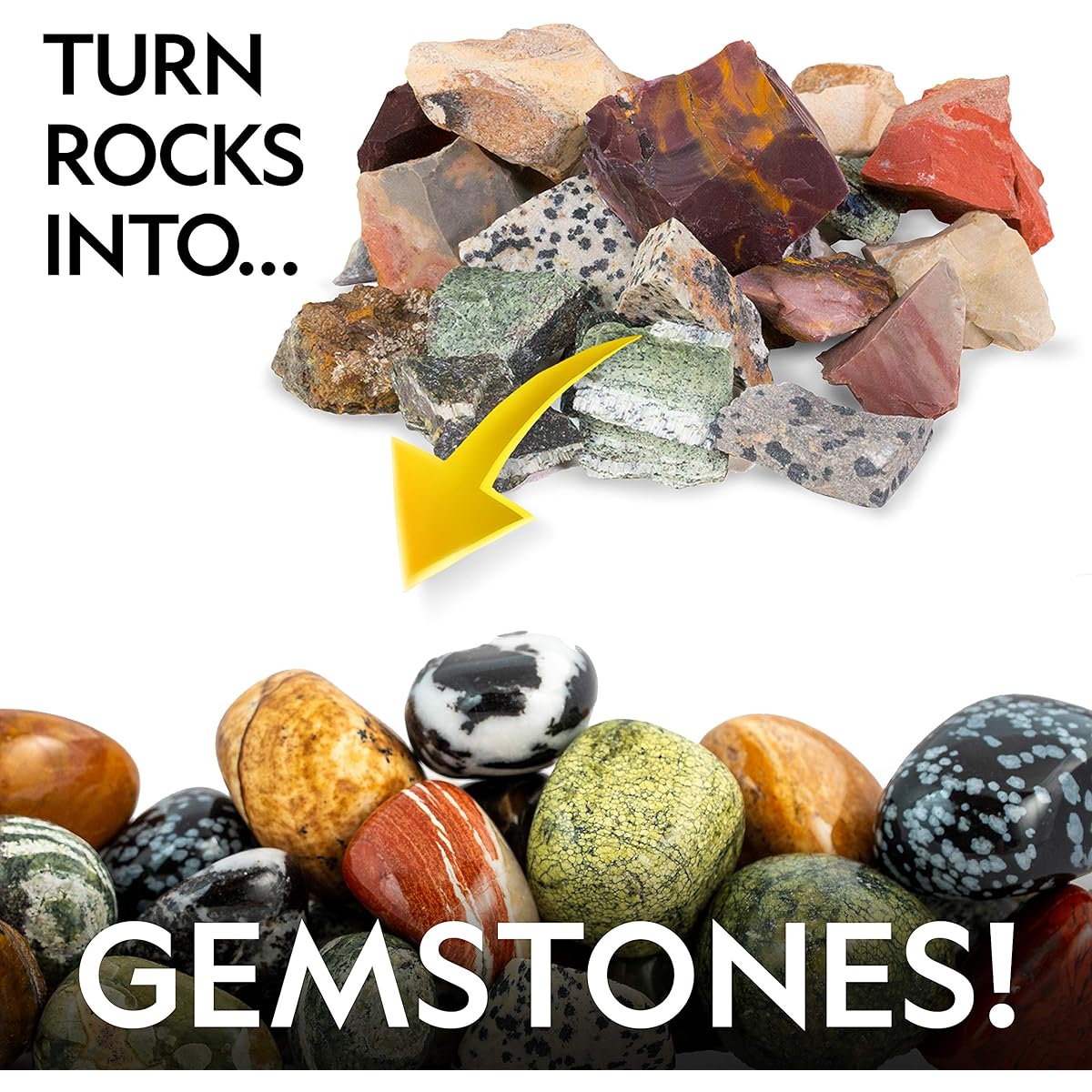 (Jasper Mix) - NATIONAL GEOGRAPHIC Rough Jasper Refill Kit for Rock Tumbler