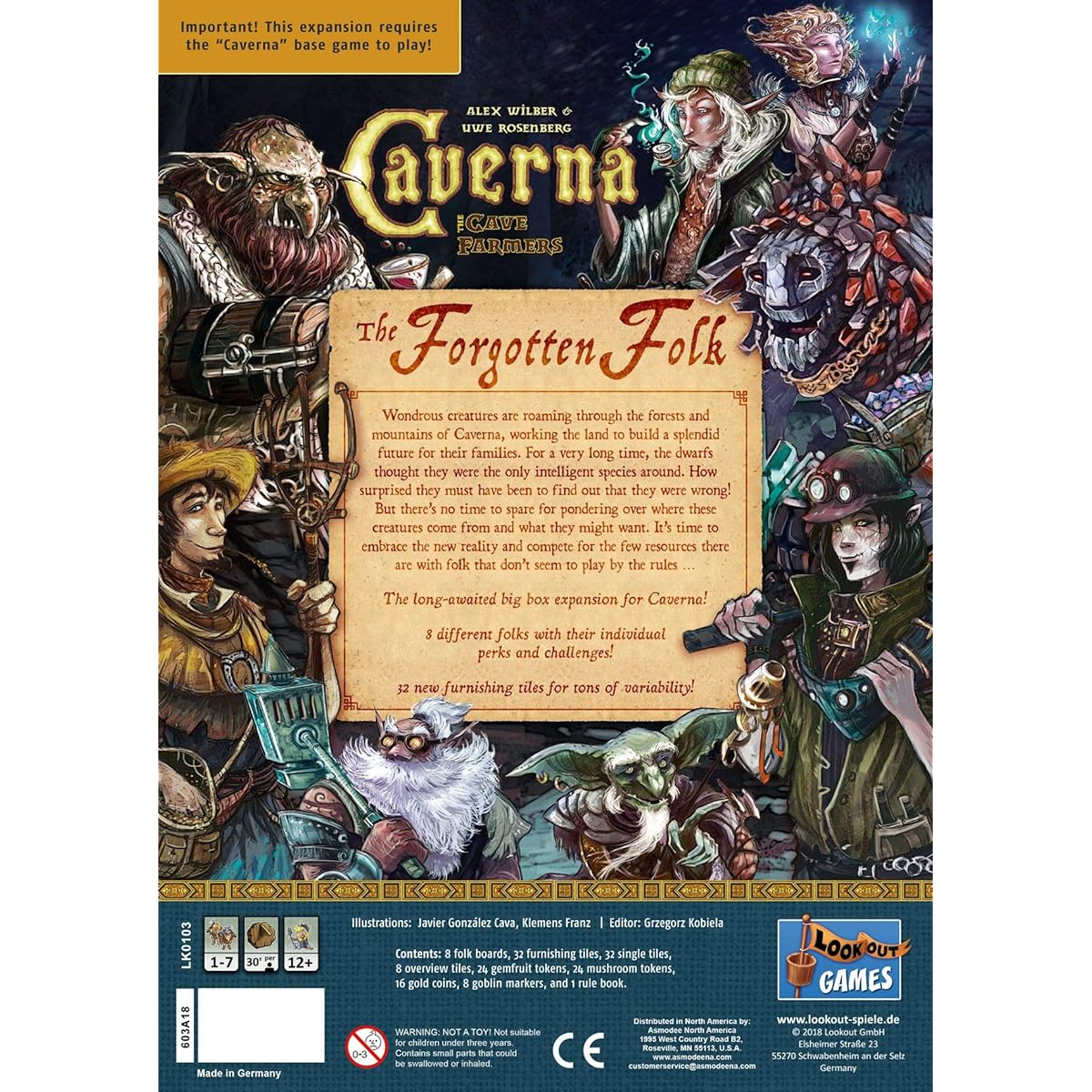 The Forgotten Folk Expansion for Kerberna Game || Requires Kerberna The Cave Farmers Game