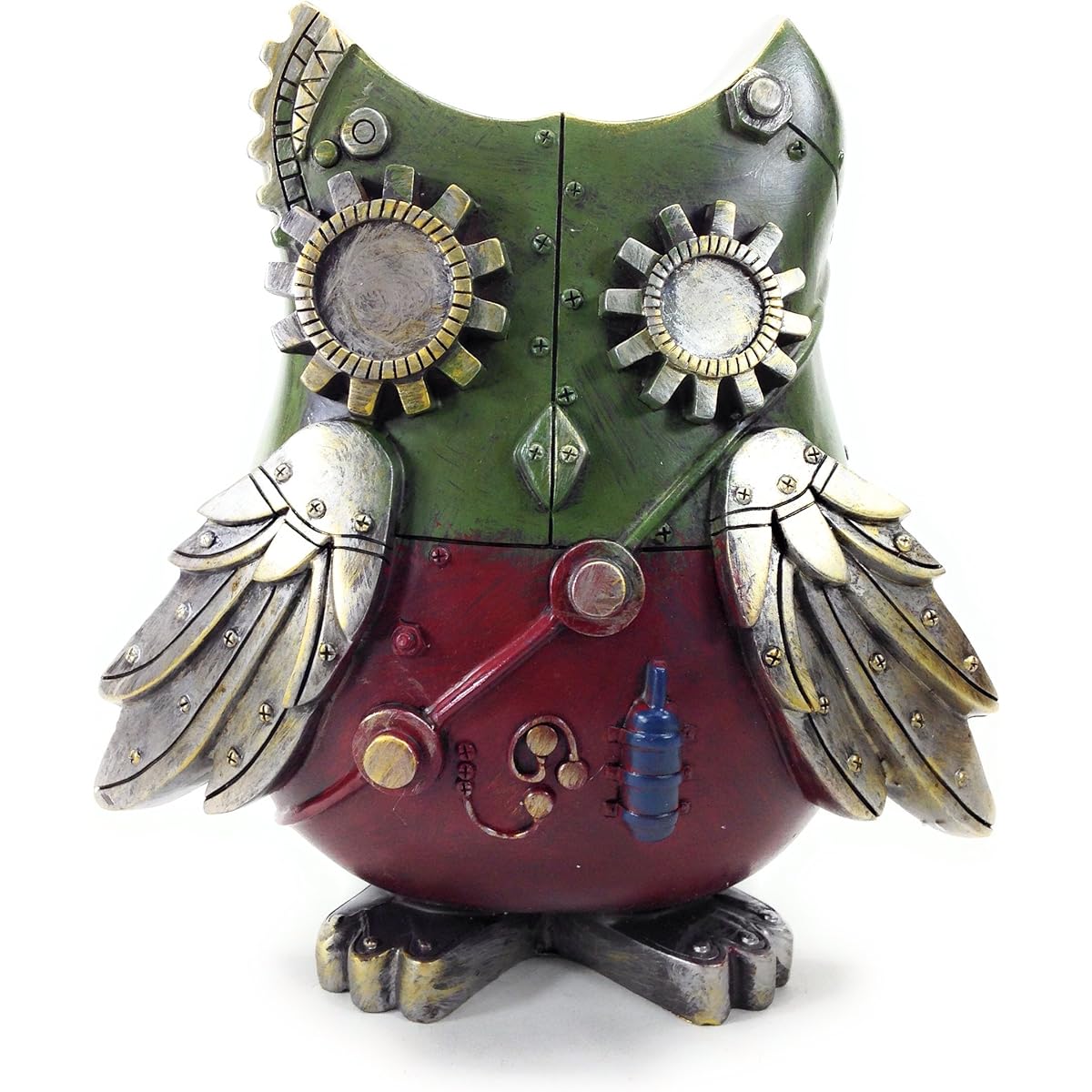 Antique style robot-style owl figurine (Type A) [Parallel import goods]