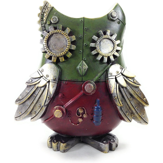 Antique style robot-style owl figurine (Type A) [Parallel import goods]
