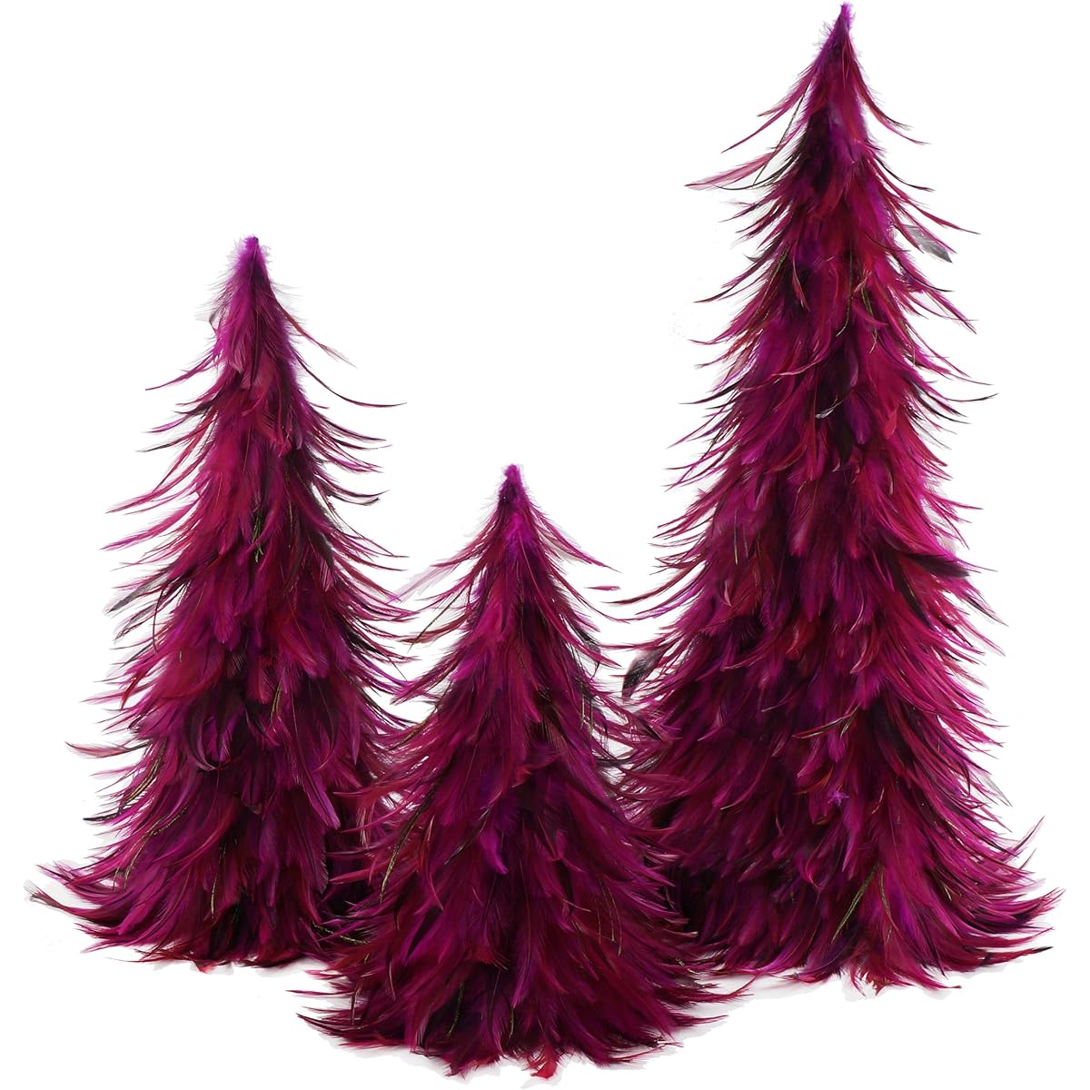 Natural Peacock Feather Christmas Tree - 24" Pink Farmhouse Fall Decor
