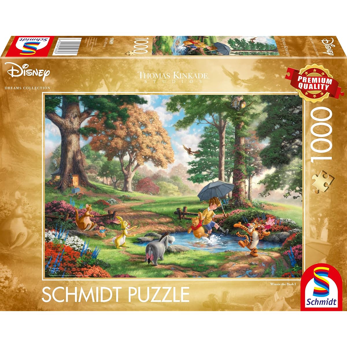 Disney, Winnie The Pooh Puzzle 1,000 pieces: Adult Puzzle Thomas Kinkade Collection