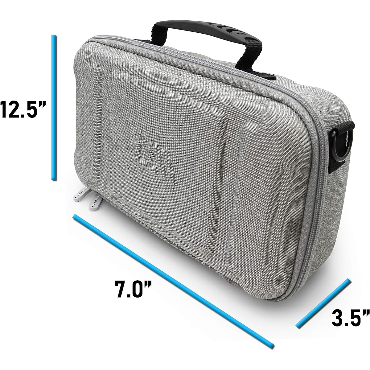 CASEMATIX Gray Audio Mixer Case Compatible with Yamaha AG06MK2 USB Interface or Yamaha AG03MK2 Audio Mixer & Recording Accessories - Only Carry Case with Shoulder Strap and Carry Handle Included