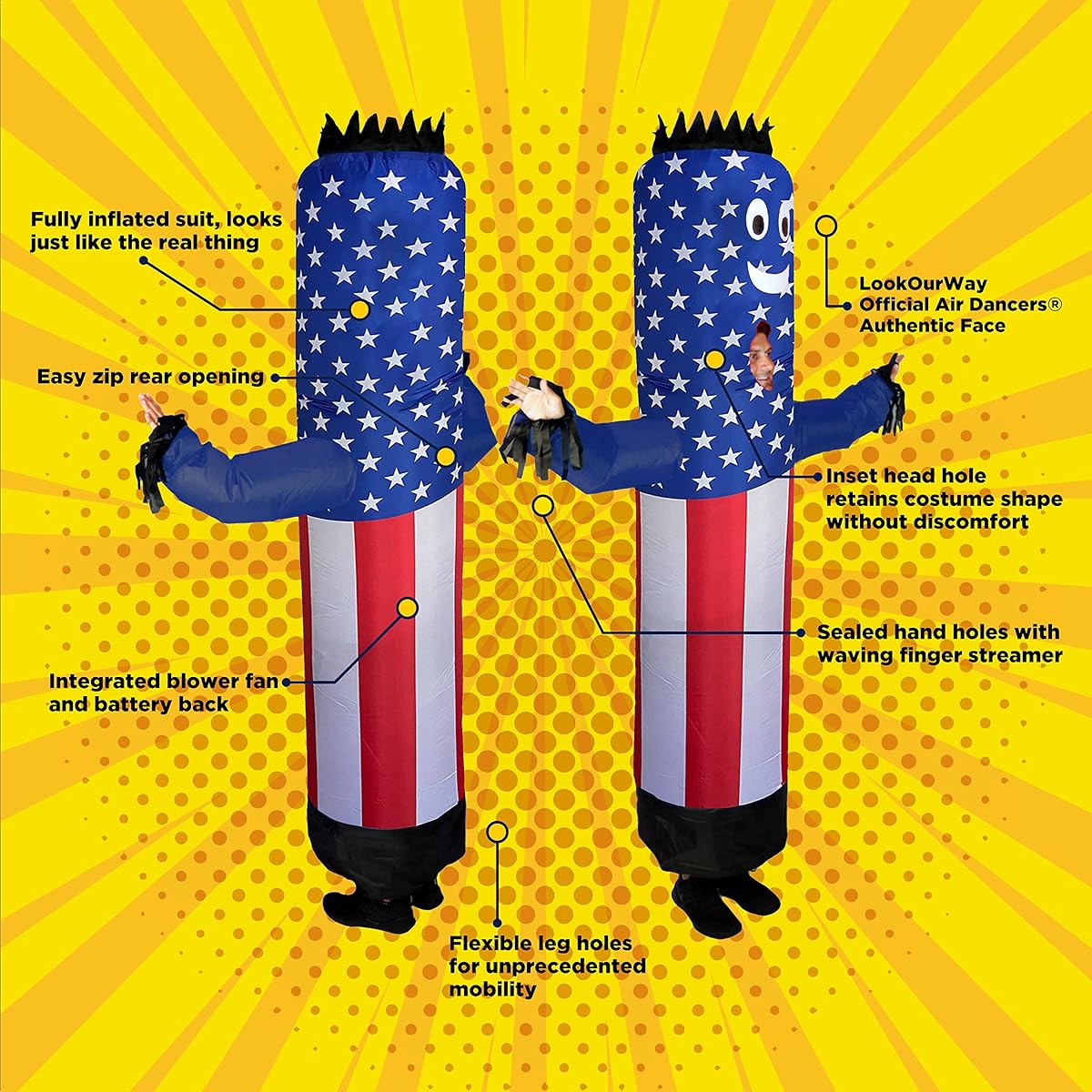 LookOurWay Air Dancer Inflatable Tube Man Costume