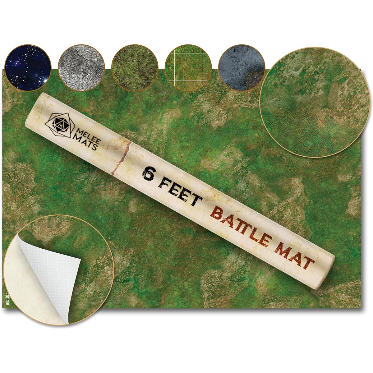 Battle Game Mat for DND - [48" x 72"] Wargaming Tabletop Map - Game Board for Warhammer 40K, Dungeons and Dragons, Wargames RPG - Vinyl Game Grass Terrain