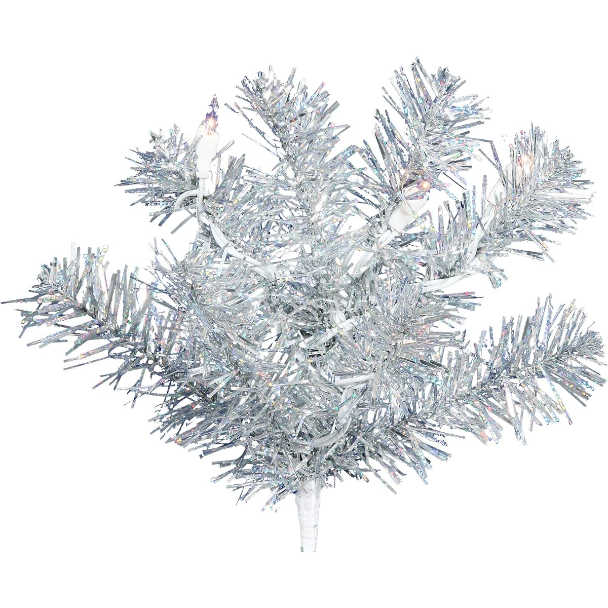 Vickerman B982313 Garland with 220 PVC Tips & 70 Duralite, 9' x 12", Clear/Silver