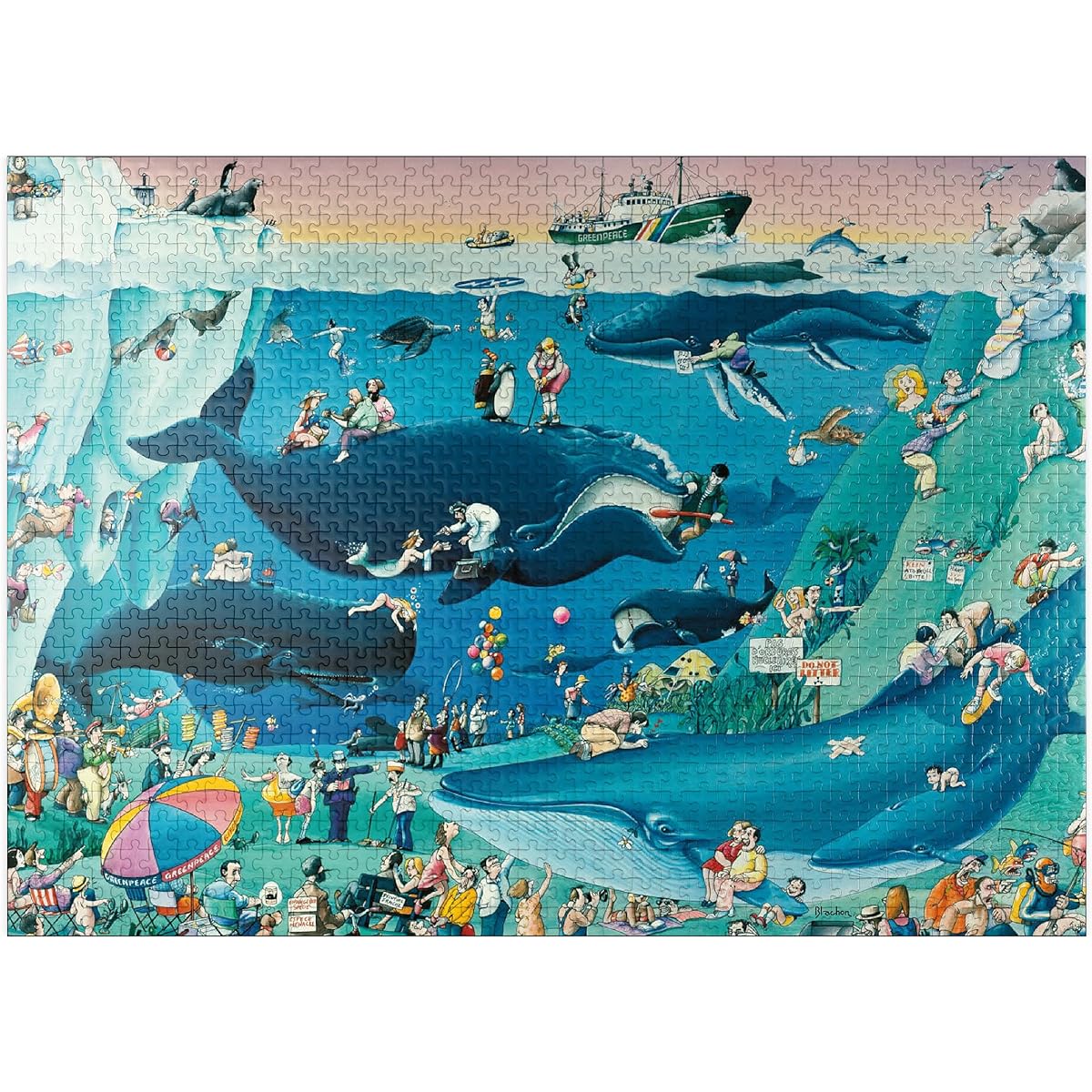 Ocean - Blachon - Cartoon Classics - Premium 1000 Piece Jigsaw Puzzle for Adults.