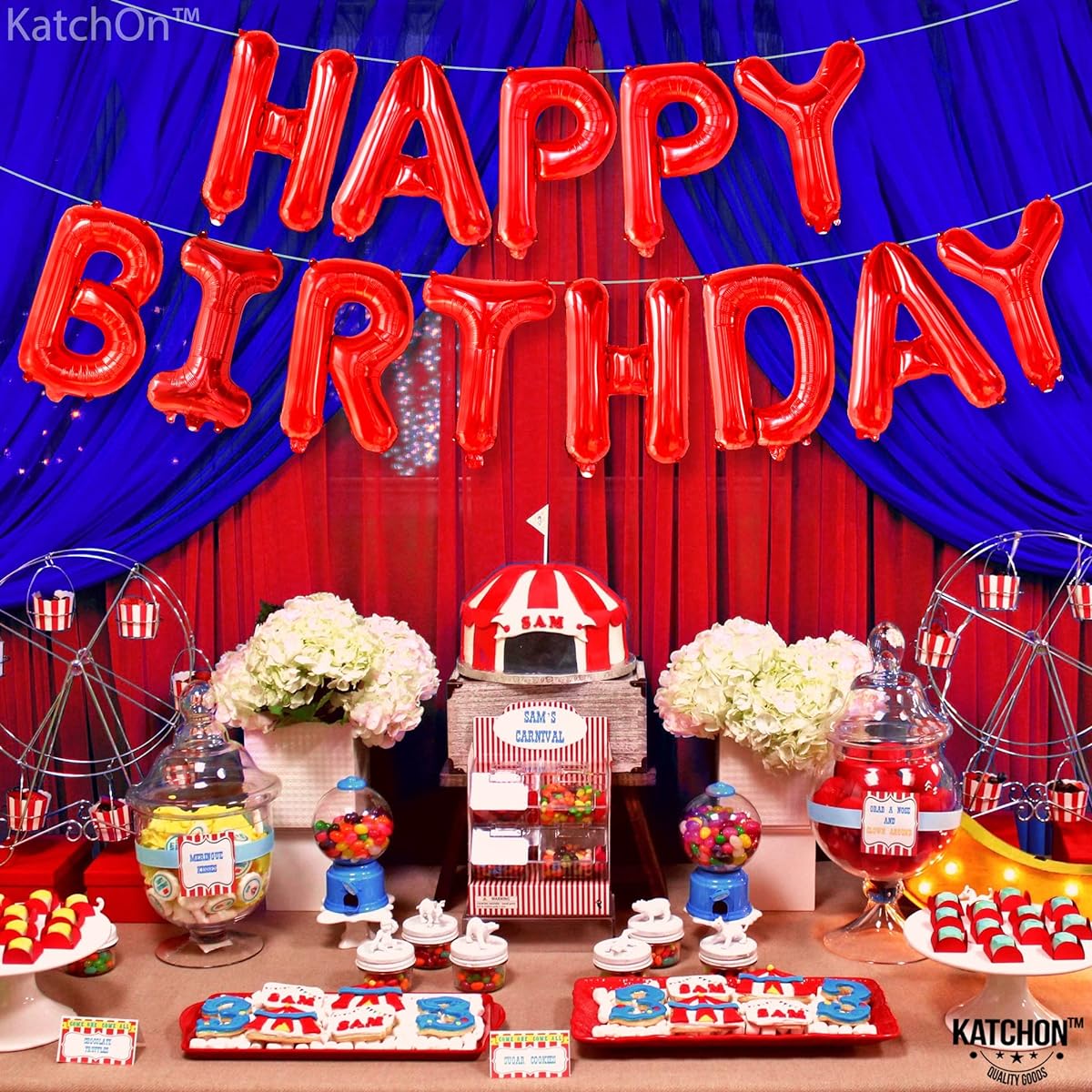 Happy Birthday foil balloon red