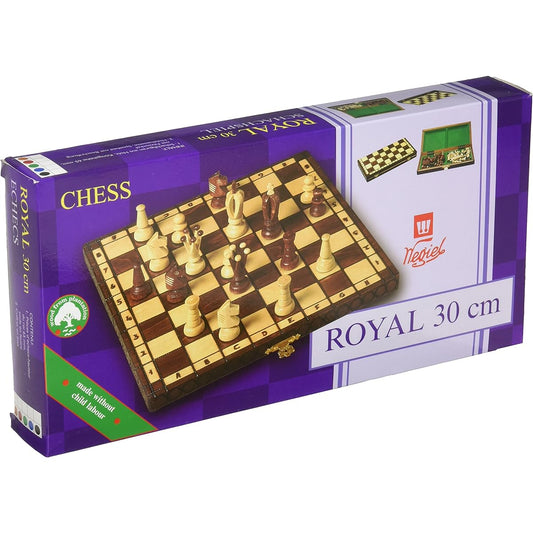 Wegiel Wooden Chess Set Royal 30cm [Parallel Import]
